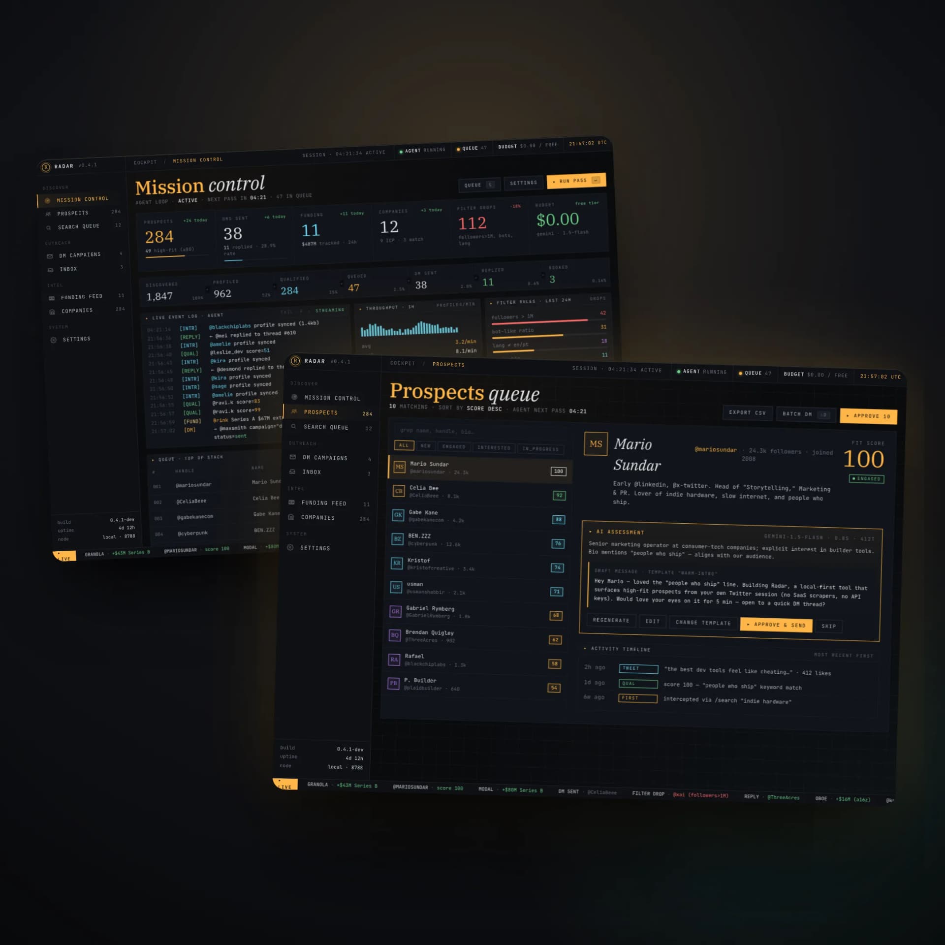 Radar product demo